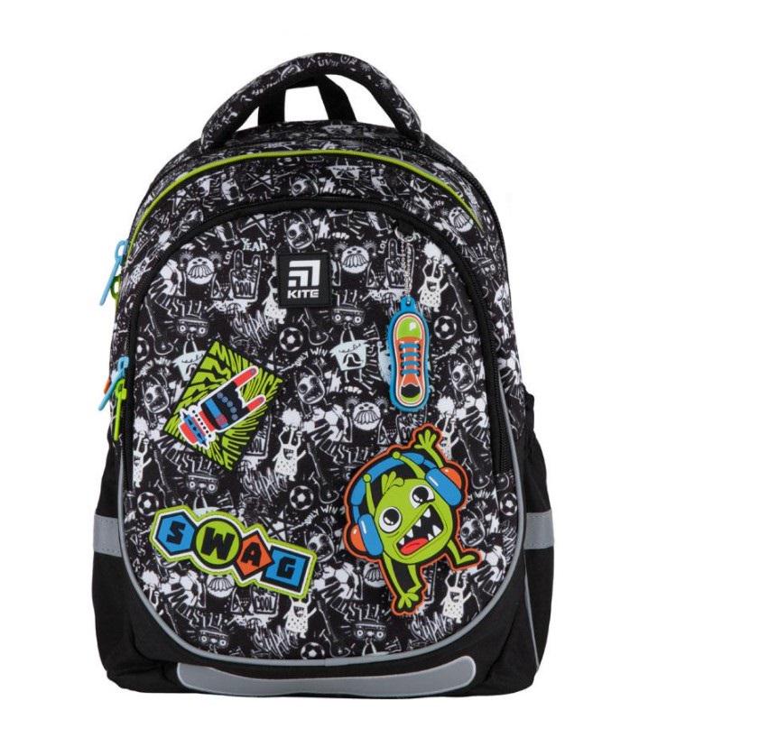 Рюкзак KITE Swag 38х28х16 см 18 л Чорно-білий (K21-700M-1)