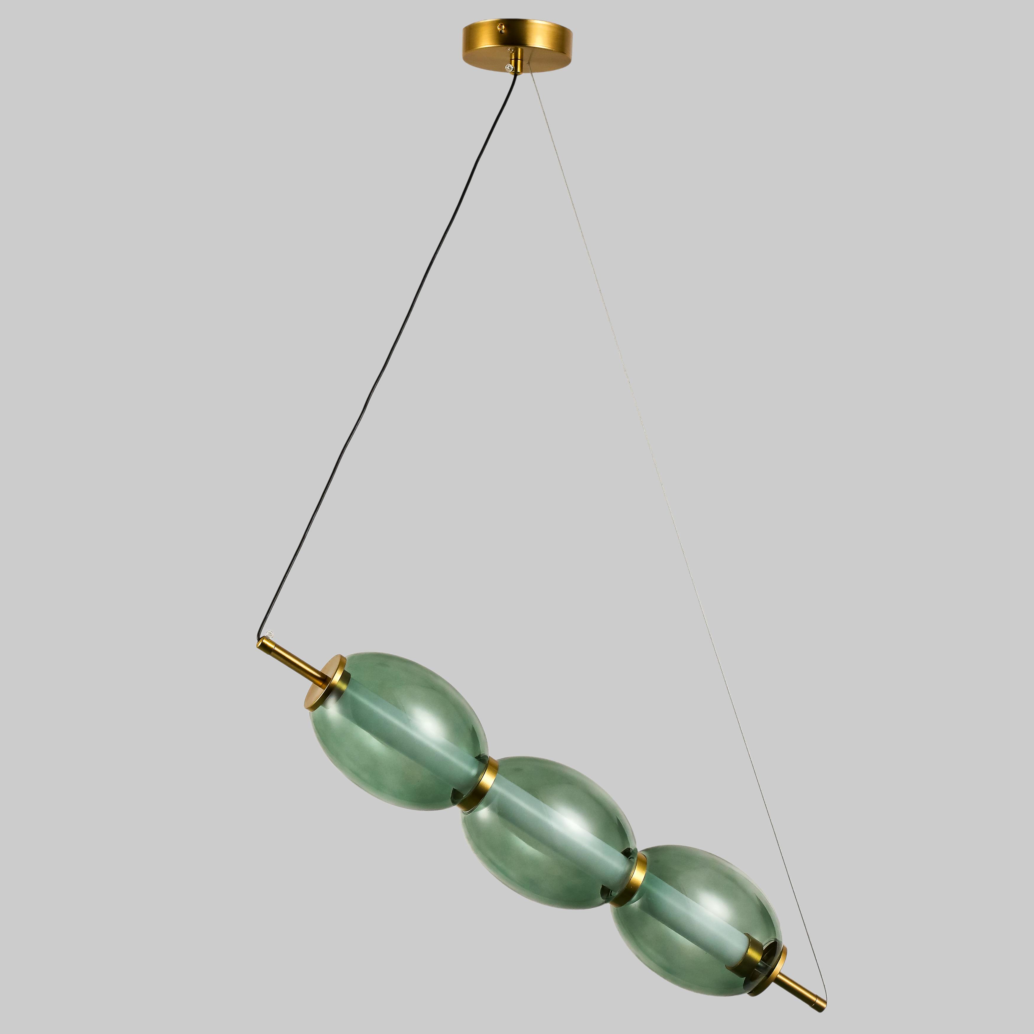 Подвес дизайнерский Led 9W зелеными плафонами (800-P3171 GR)