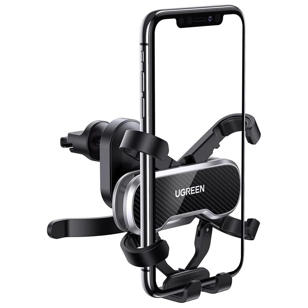Автотримач для телефону UGREEN LP228 Gravity Drive Air Vent Car Mount Phone Holder With Arc-Shaped mounting clip Black (UGR-80871) - фото 4 Автотримач для телефону UGREEN LP228 Gravity Drive Air Vent Car Mount Phone Holder With Arc-Shaped mounting clip Black (UGR-80871) - фото 4