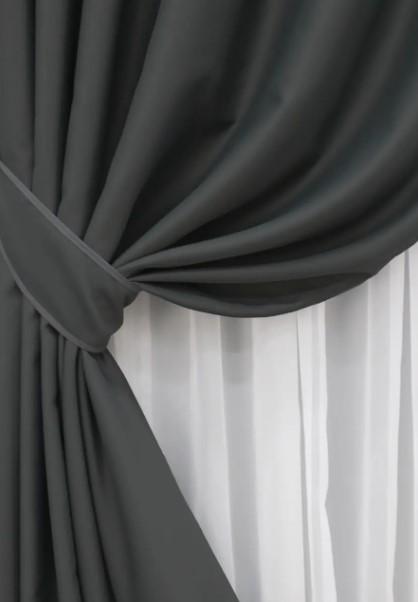 Шторы блекаут Midnight 1,5х2,9 м 2 шт. Графитовый (1399ш) - фото 3 Шторы блекаут Midnight 1,5х2,9 м 2 шт. Графитовый (1399ш) - фото 3
