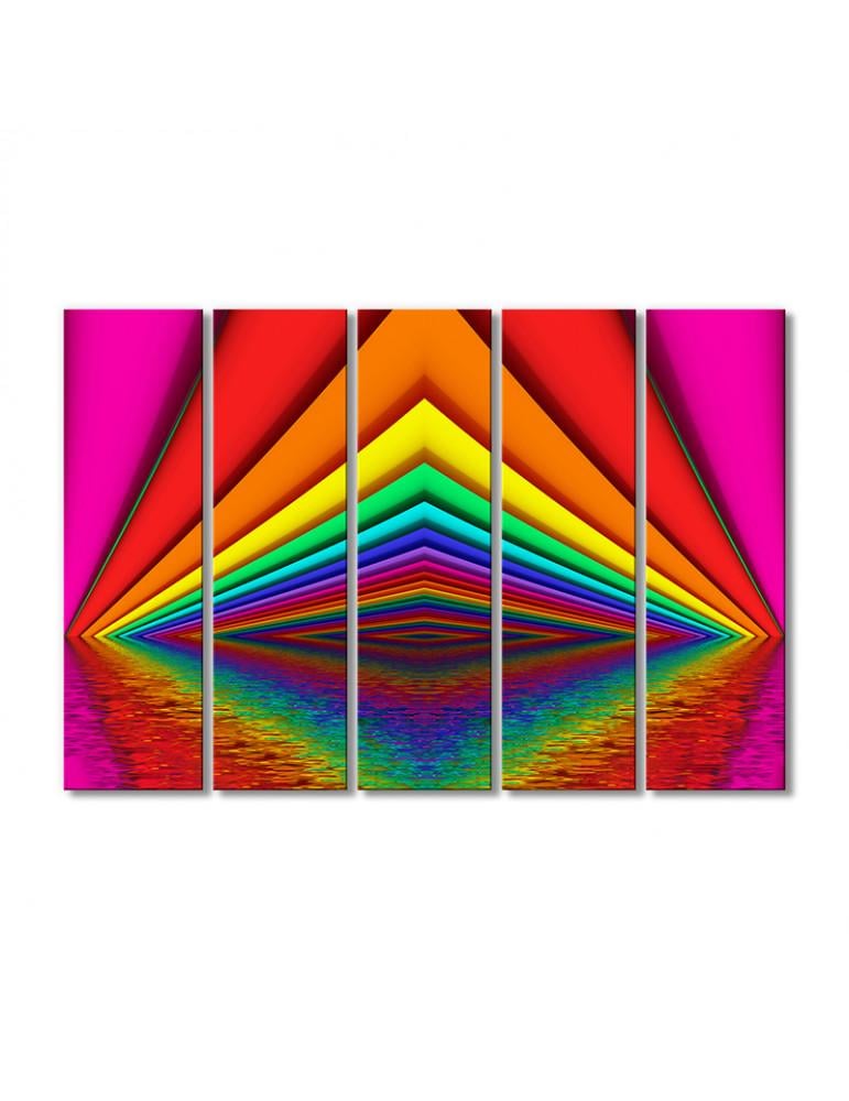 Картина модульная Радужный мир 5 модулей 120x180 см