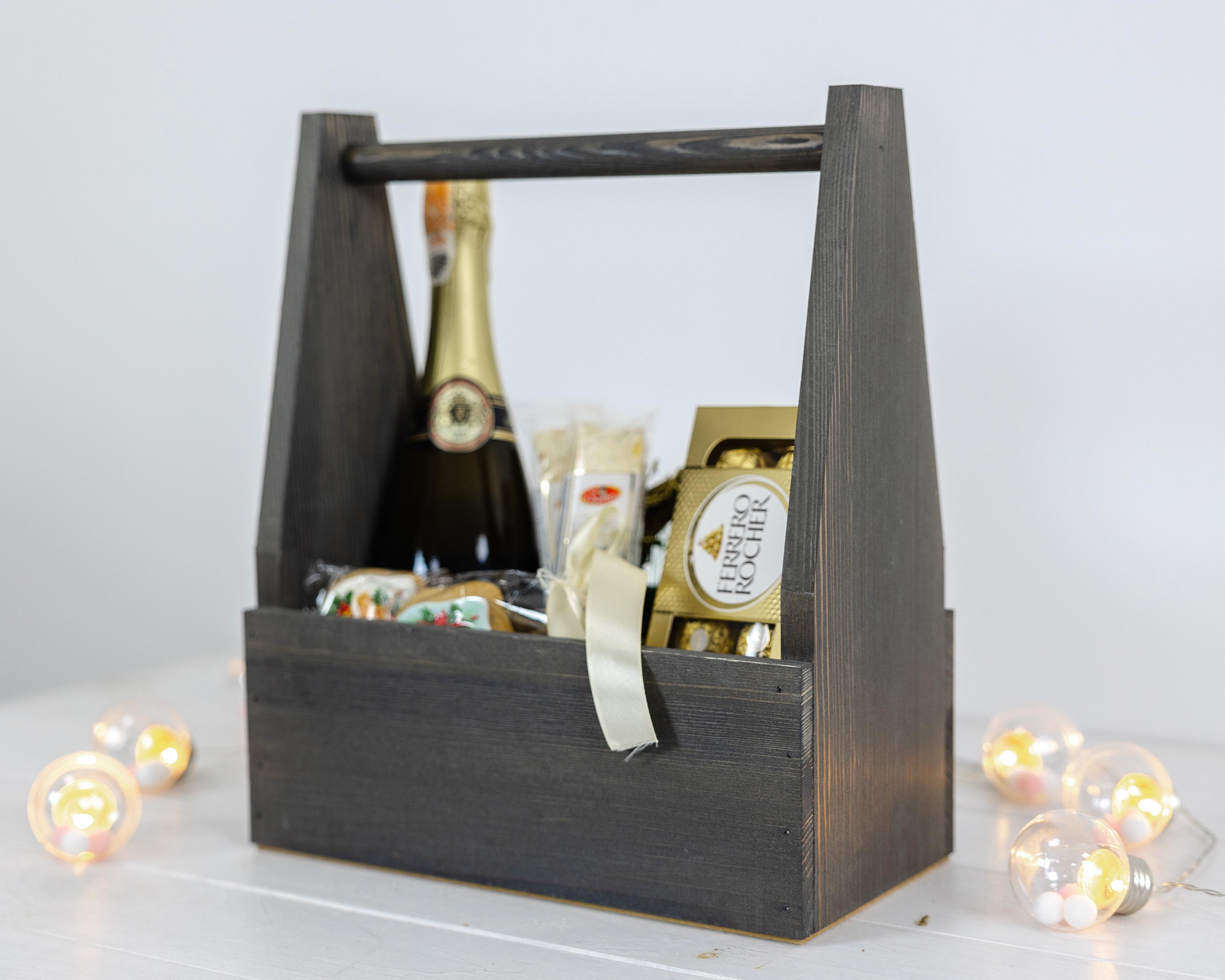 Ящик подарунковий дерев'яний Darunok box Темно-сірий (0002125) - фото 5 Ящик подарунковий дерев'яний Darunok box Темно-сірий (0002125) - фото 5