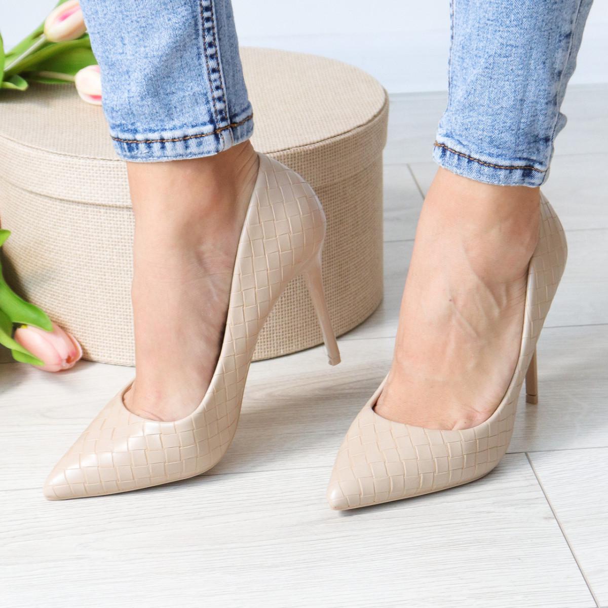 Туфли женские Fashion р. 39 25 см Бежевый (3155)