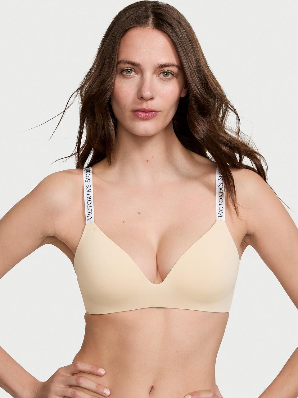 Бюстгальтер Victoria's Secret Lightly Lined Wireless Bra 70C Бежевый (2356804867)
