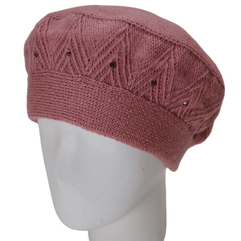 Берет женский Lirus Люся двойной Светло-пудровый (131955)