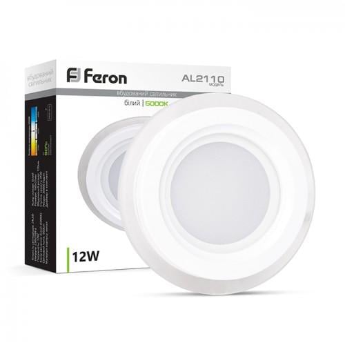 Светильник встраиваемый LED Feron AL2110 12 W круглый 960 Lm 5000K - фото 1