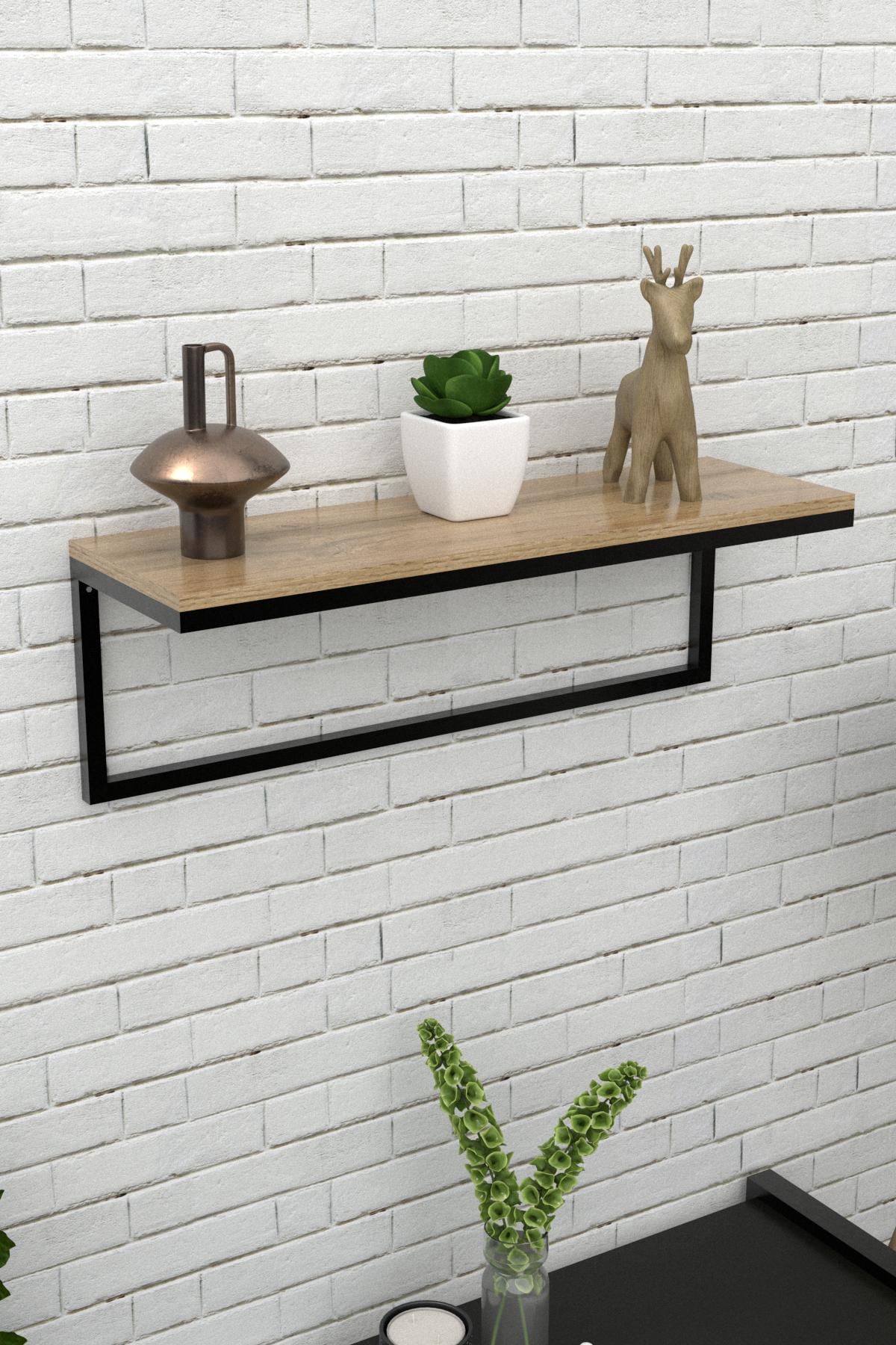 Полка настенная Лира EcoLoft DSP-1202 в стиле лофт Дуб Аппалачи (26621422)