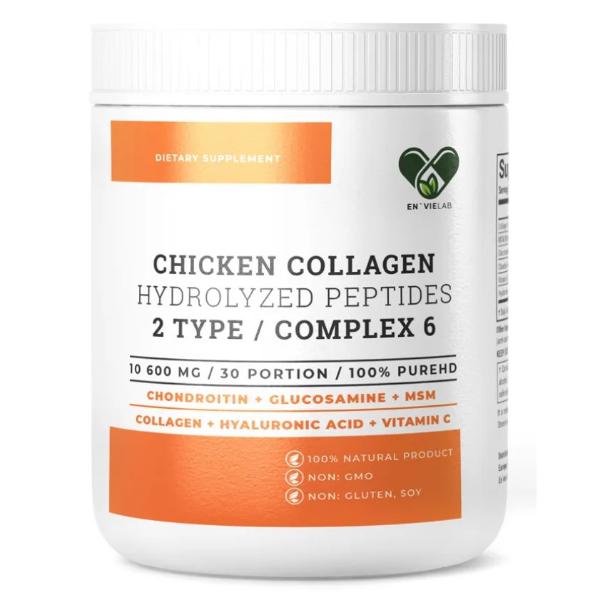 Коллаген Envie Lab Chicken Collagen Complex 6 Type 2 318 г 30 порций Pure (000022314) Коллаген Envie Lab Chicken Collagen Complex 6 Type 2 318 г 30 порций Pure (000022314)