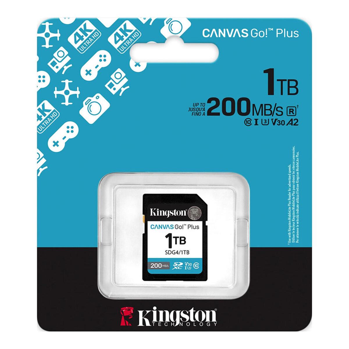 Карта пам'яті Kingston Canvas Go! Plus 1 TB SDXC UHS-1 U3 class 10 A2 V30 R200MB/s W160MB/s (SDG4/1TB) - фото 3 Карта пам'яті Kingston Canvas Go! Plus 1 TB SDXC UHS-1 U3 class 10 A2 V30 R200MB/s W160MB/s (SDG4/1TB) - фото 3