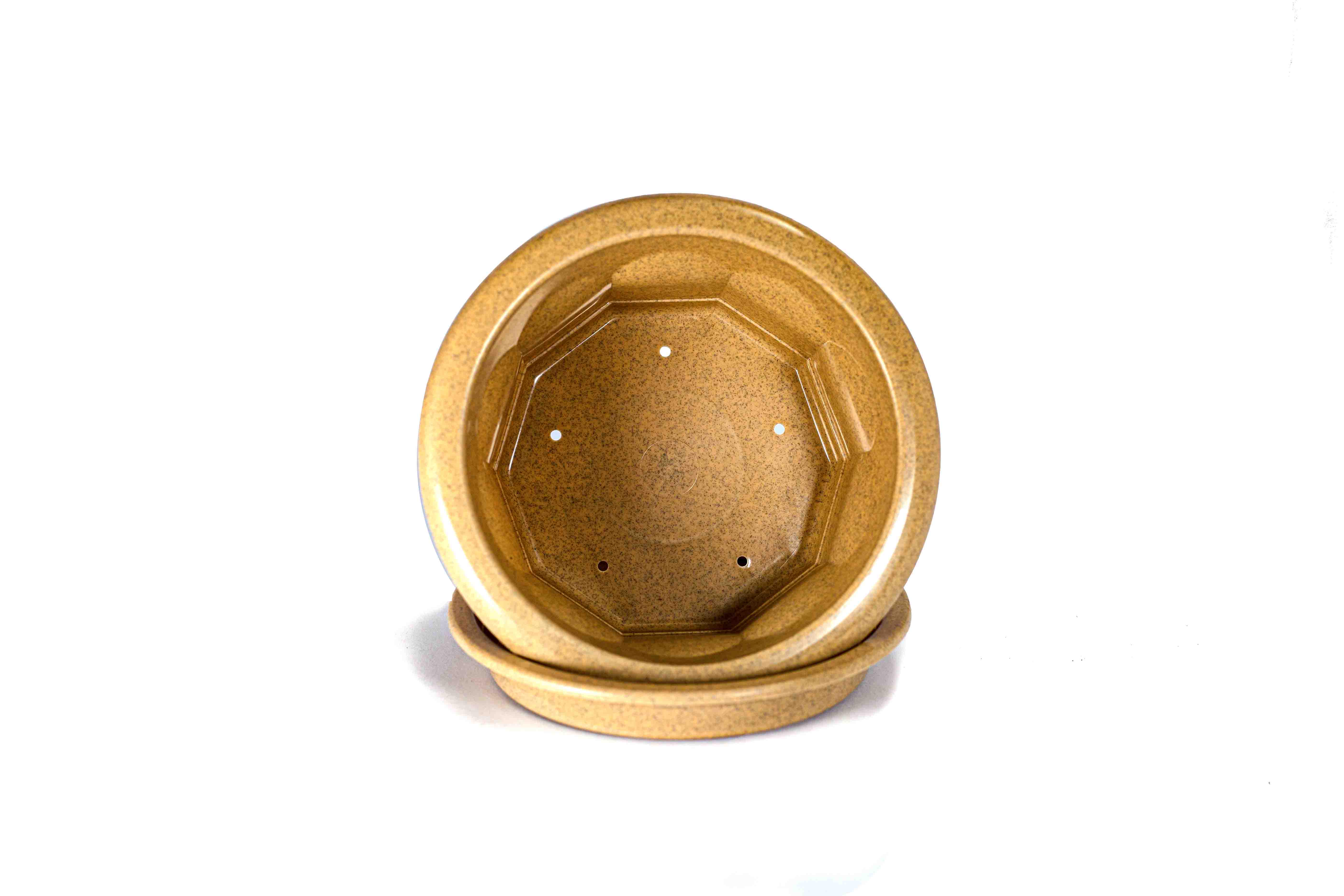 Горщик Тюльпан Ø 14x7,5 см 0,5 л Бежевий мармур - фото 5 Горщик Тюльпан Ø 14x7,5 см 0,5 л Бежевий мармур - фото 5