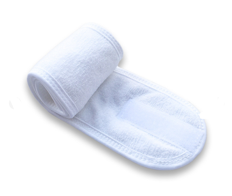 Пов’язка косметологічна махрова з липучкою Білий (U9462)