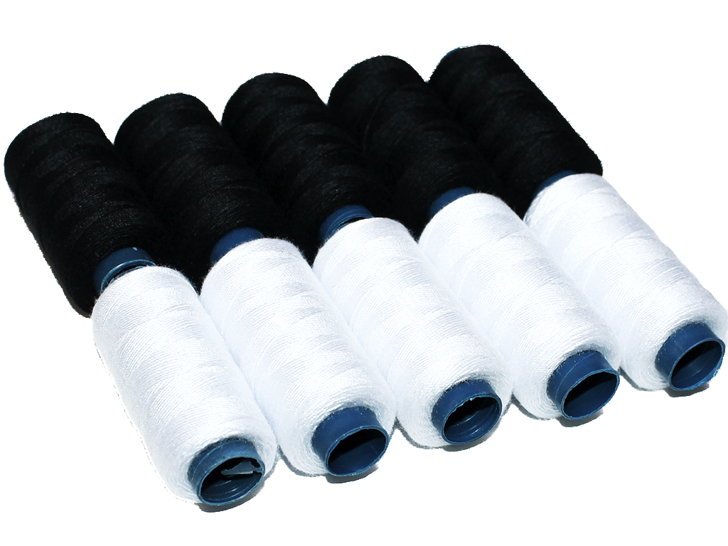 Нитки №10 10 шт. Белый/Черный