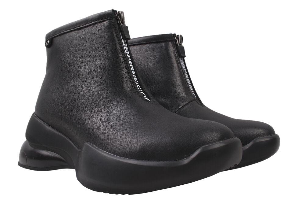 Кроссовки женские Kento из кожи р. 38 Черный (26-21ZHC)