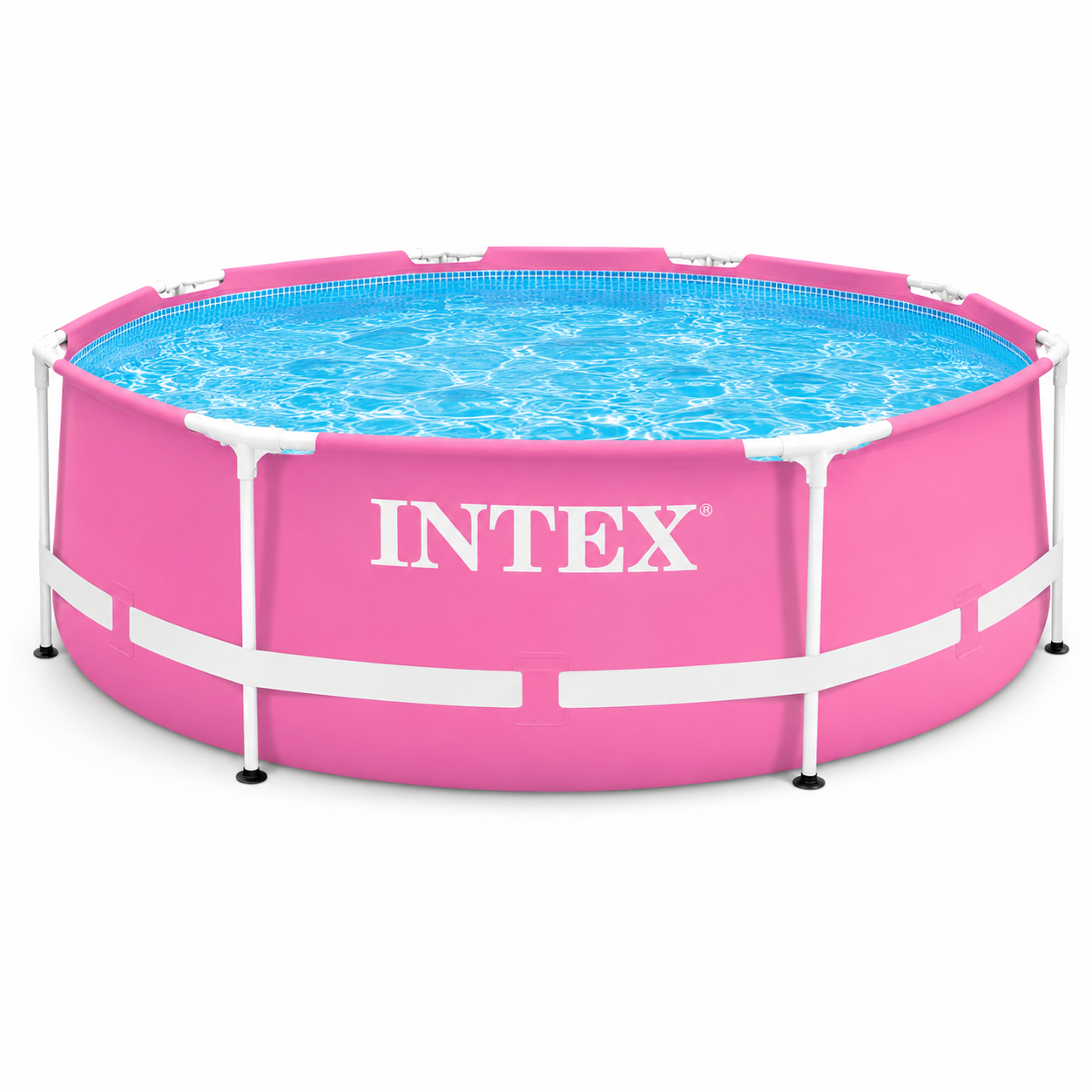 Басейн каркасний круглий Intex 28290 244х76 см 2823 л Рожевий (35575082)