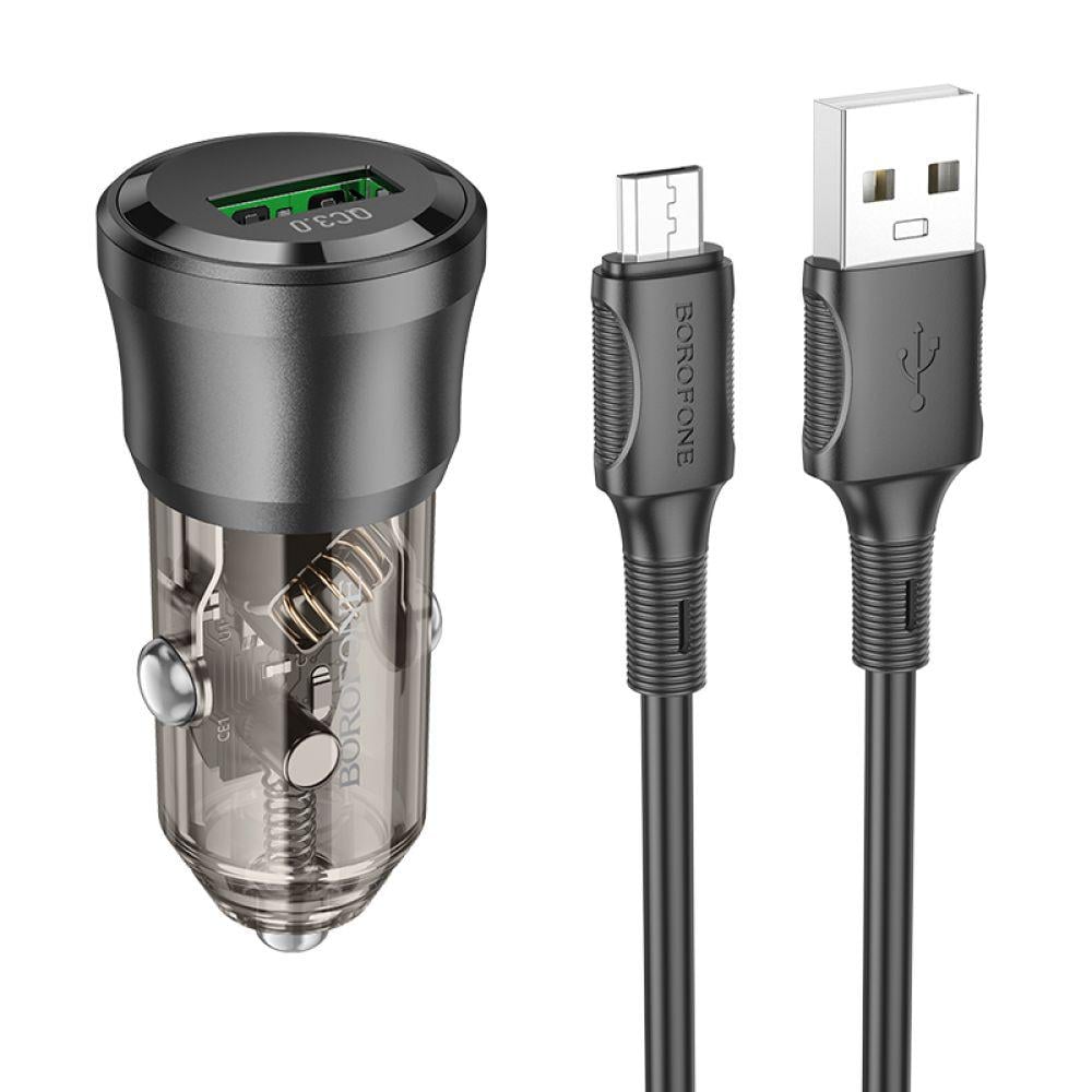 Зарядний пристрій автомобільний Borofone BZ23 1USB QC18W+Micro (28526193)