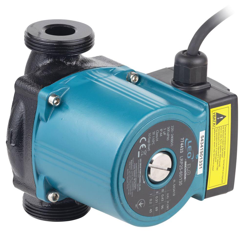 Насос циркуляційний LEO 3.0 LRP25-60/130 96 Вт Hmax 6 м Qmax 58 л/хв Ø 1½" 130 мм гайки Ø 1" (774432)