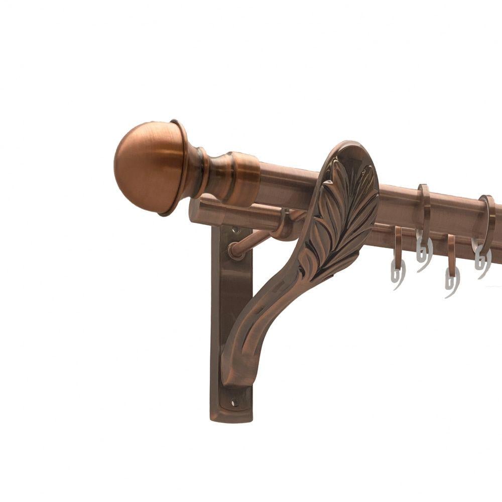 Карниз Orvit Бостон металевий дворядний ретро гладка труба кільце фасонне металеве 25/19 мм 160 см Мідь (00-00009943) Карниз Orvit Бостон металевий дворядний ретро гладка труба кільце фасонне металеве 25/19 мм 160 см Мідь (00-00009943)