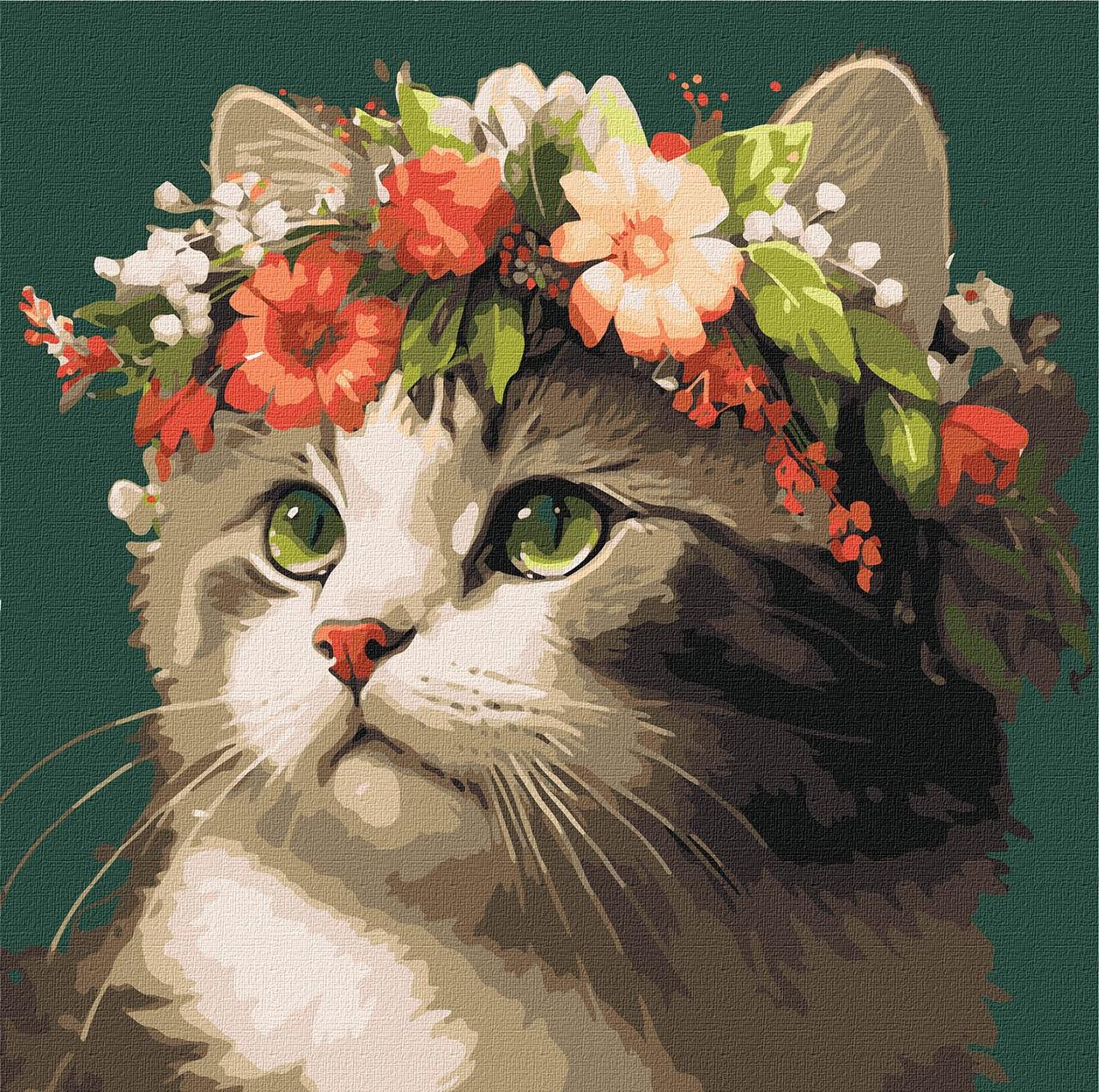 Картина по номерам Идейка KHO6509 Весенний венок 40x40 см (2092681110)