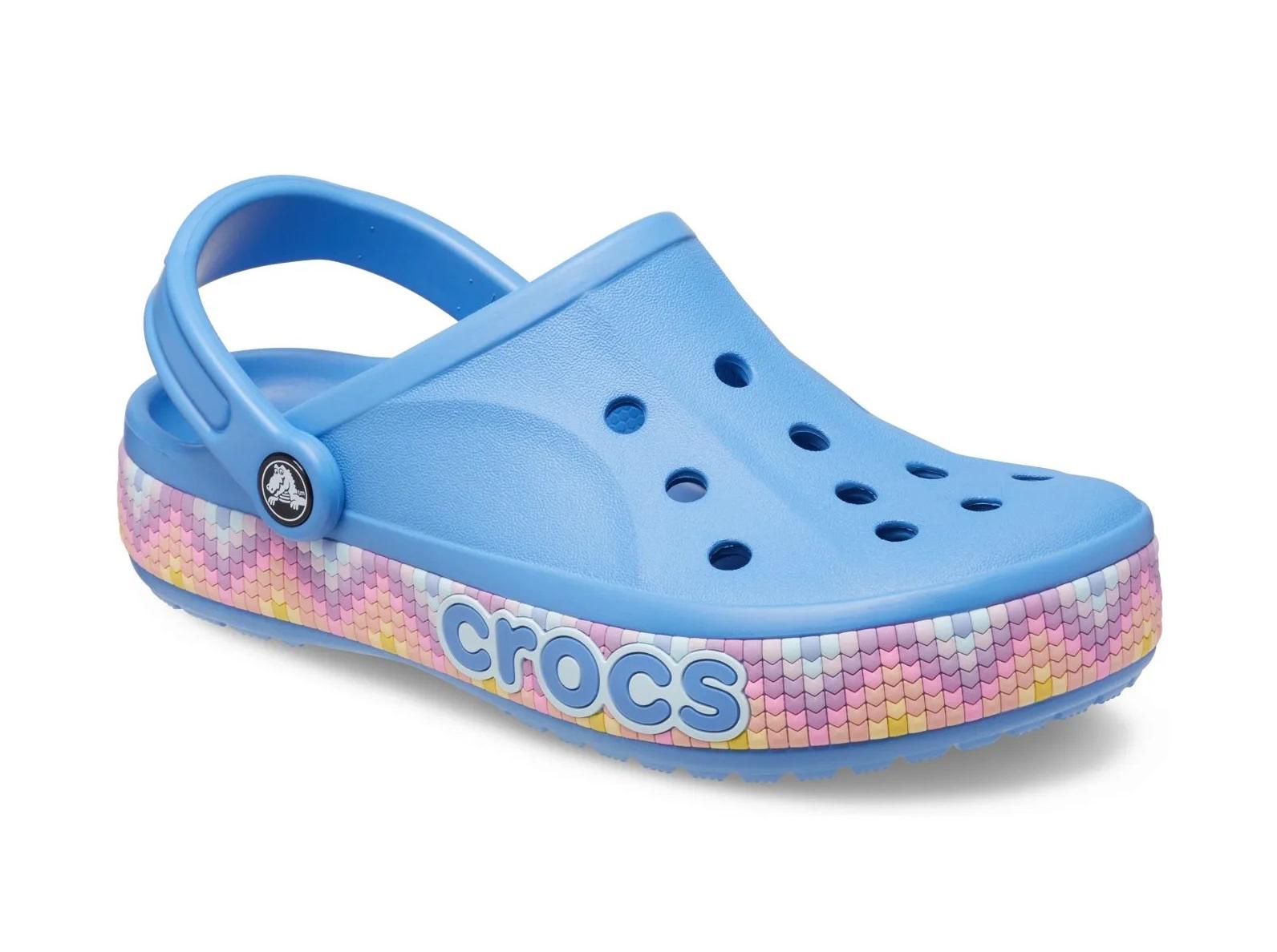 Сабо Crocs Bayaband Chevron Band Clog M6W8 р. 38 24,5 см Powder Blue/Multi (208100) - фото 2