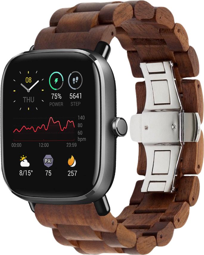 Ремешок деревянный WoodLock для Amazfit GTS 2 mini Brown (28288-30)