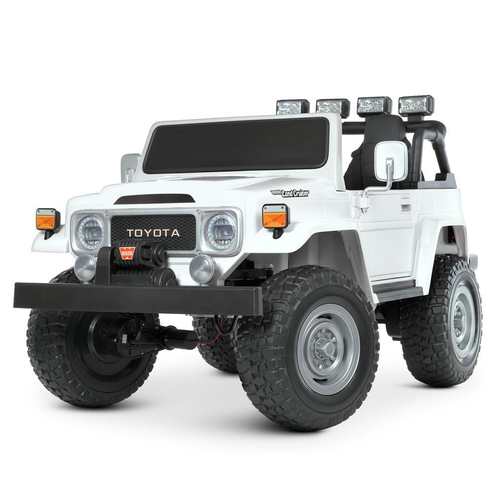 Детский электромобиль двухместный Bambi джип 4WD Toyota M 4968EBLR 24V Белый