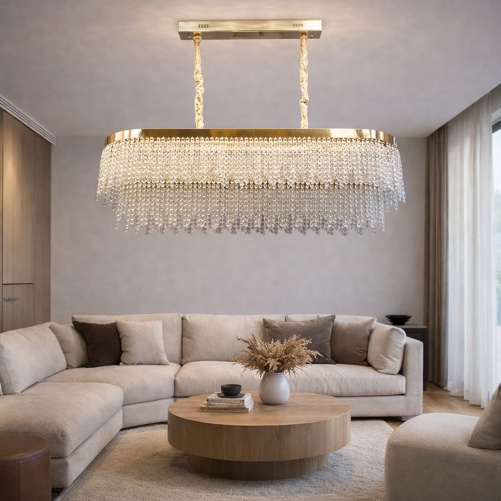 Люстра Royal Cascade LED 3 режима 265W Gold (2091/1000х300GD) Люстра Royal Cascade LED 3 режима 265W Gold (2091/1000х300GD)