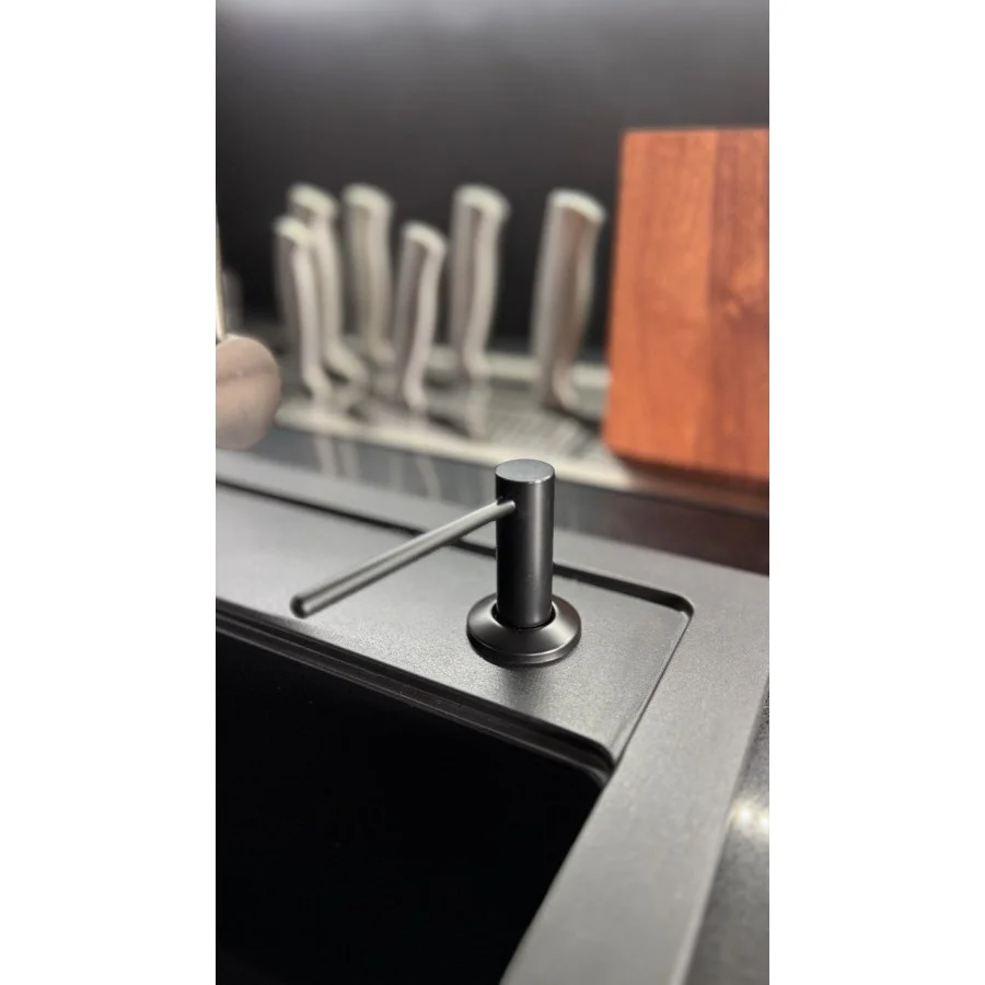 Дозатор миючого засобу LEOMIKAO SAKURA BK Чорний матовий (260313) - фото 2 Дозатор миючого засобу LEOMIKAO SAKURA BK Чорний матовий (260313) - фото 2