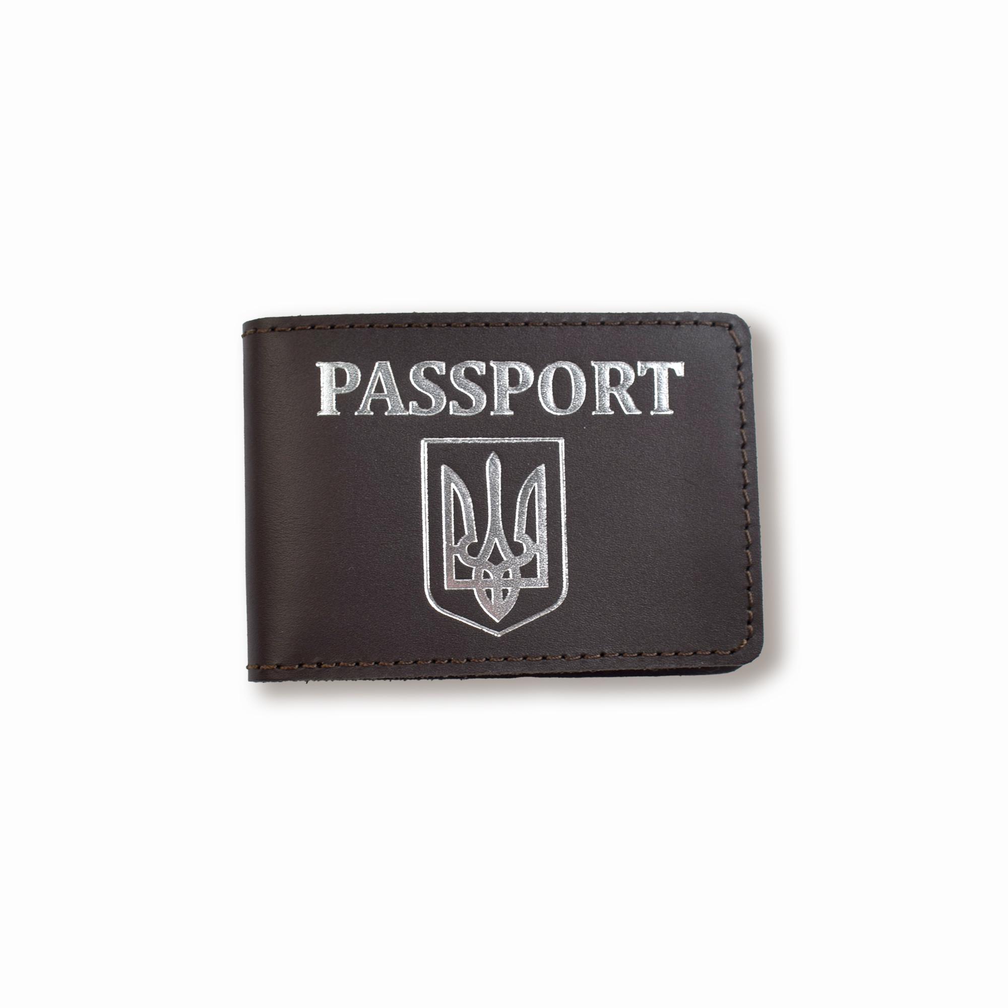 Обложка для ID-карты PASSPORT с гербом Темно-коричневый с серебряным Обложка для ID-карты PASSPORT с гербом Темно-коричневый с серебряным