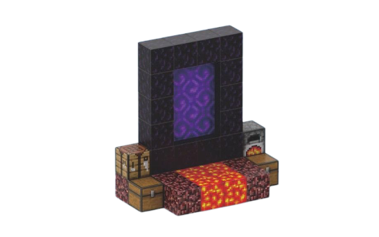 Конструктор детский магнитный Minecraft Ворота ада 32 строительных блоков и 1 фигурка (2571283530)