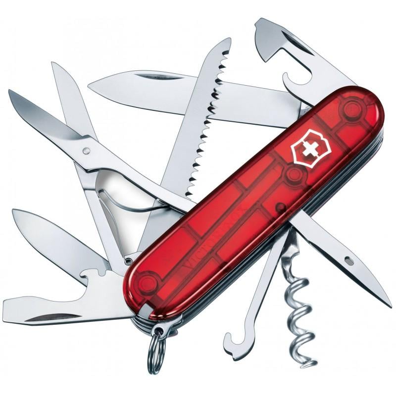 Складной нож Victorinox Vx13713.T Huntsman 91 мм Красный/Полупрозрачный