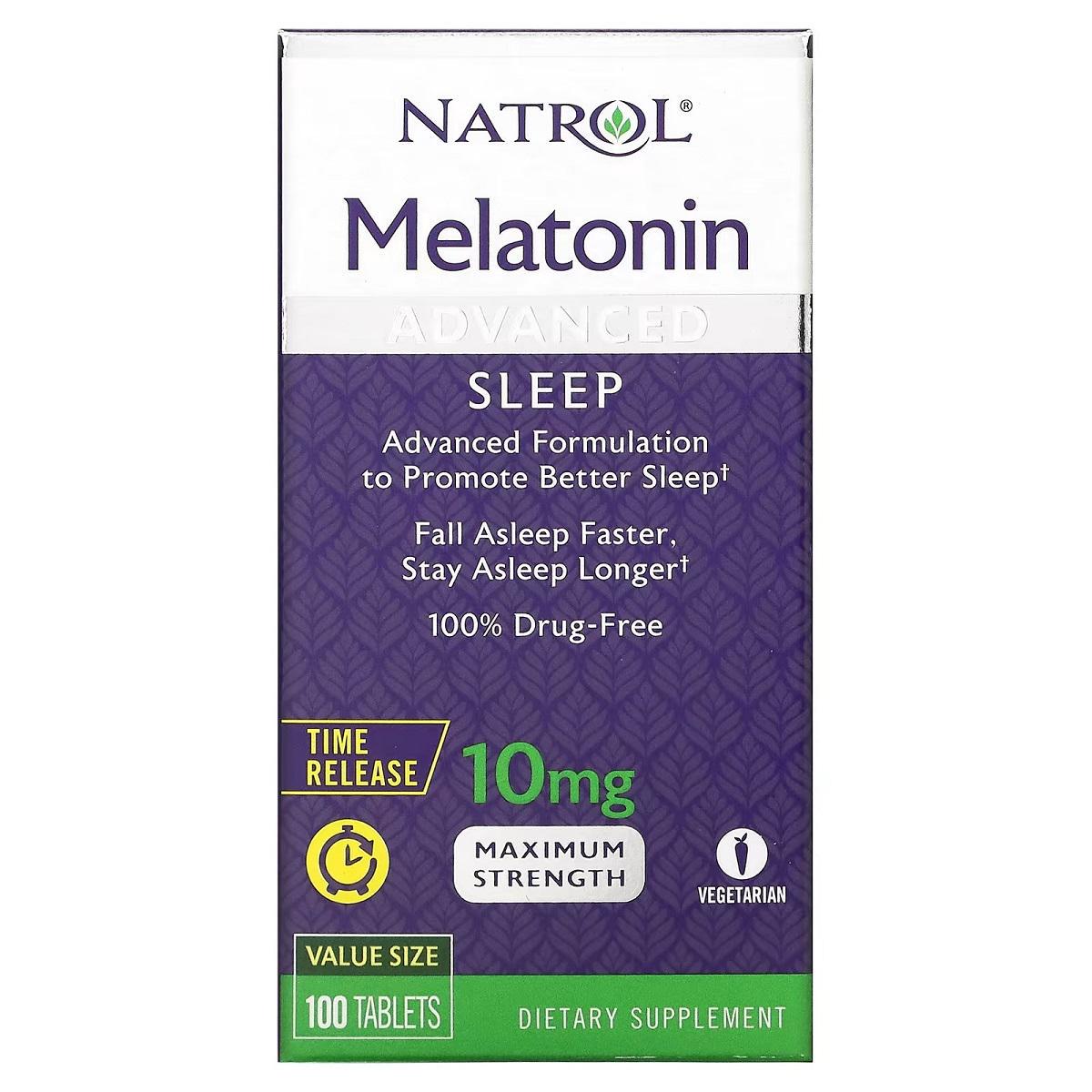 Мелатонин Natrol Melatonin Time Release с замедленным высвобождением 10 мг 100 таблеток