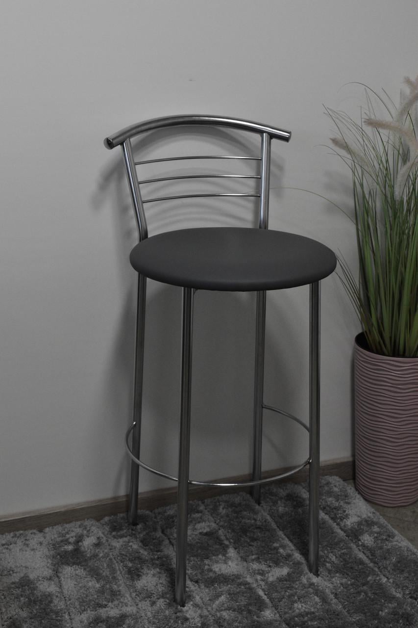 Барний стілець Маркос Хокер 30х30х97 см Темно-сірий/Хром (29519043)