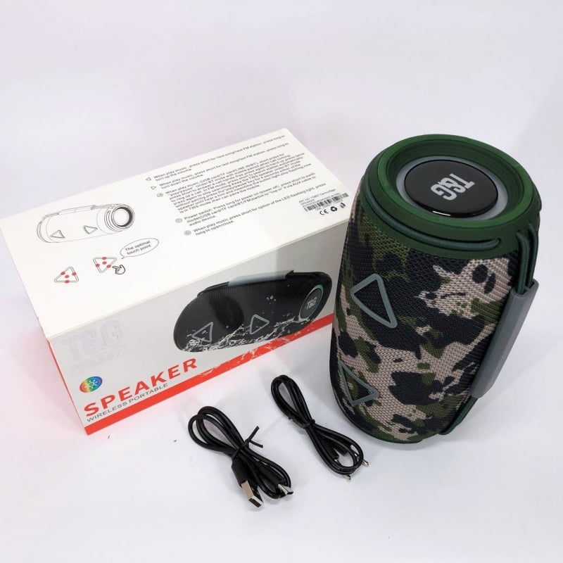 Колонка портативная TG 657 Bluetooth с RGB подсветкой Camo (tf4896) - фото 12