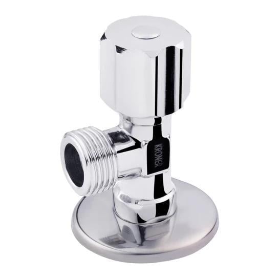 Кран приборный Kroner KRP Eckventil C401 ЗЗ латунь 1/2х1/2" Хром (CV027383)