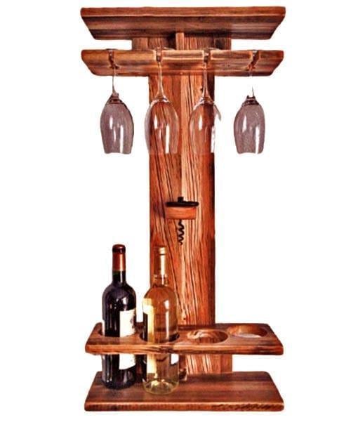 Полка для вина настенная из дерева Кутино Шафран (ПНК-015206)