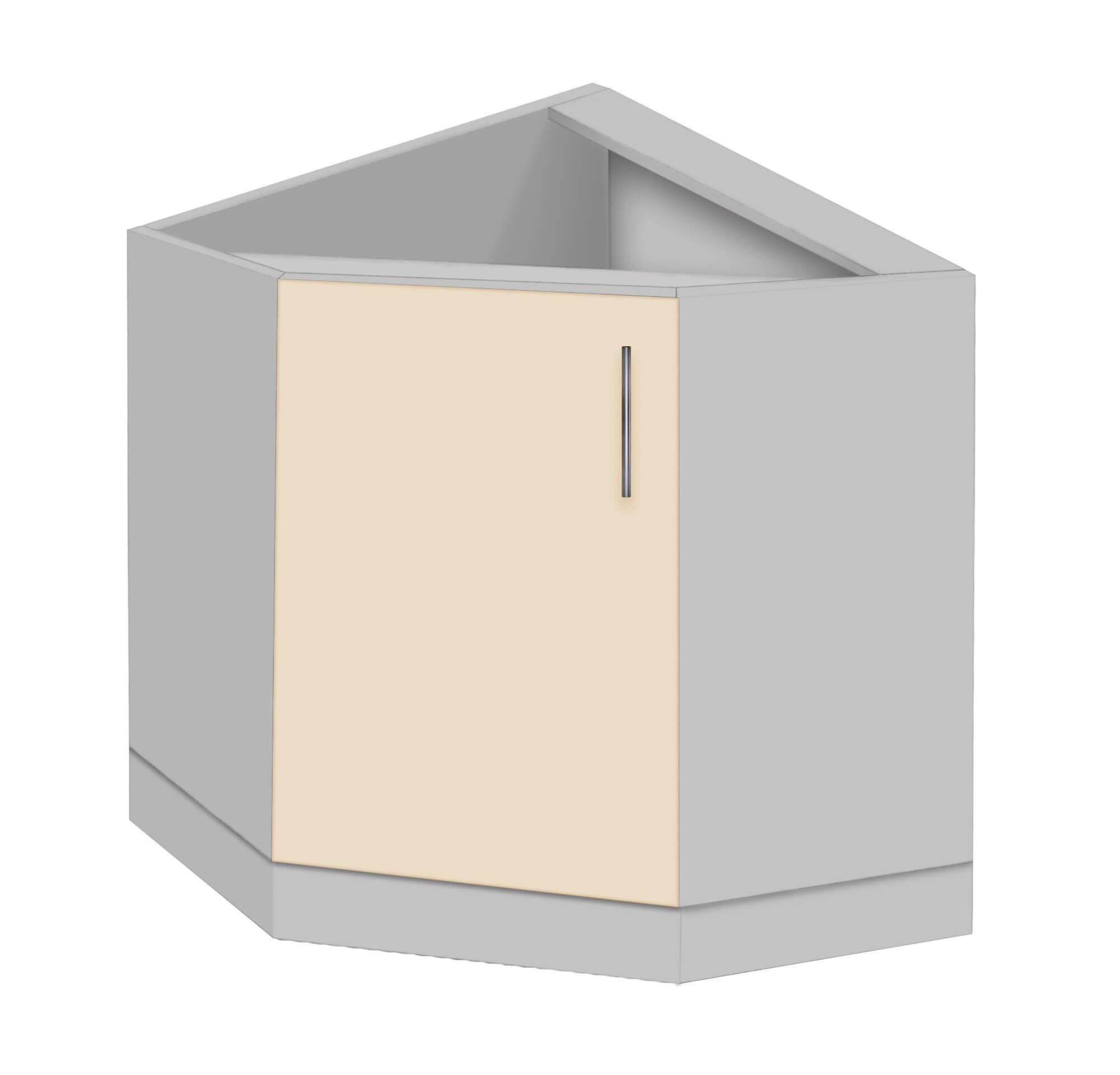 Тумба кутова кухонна МАКСІ-МЕблі №1 без стільниці Сірий/Ваніль (80134)