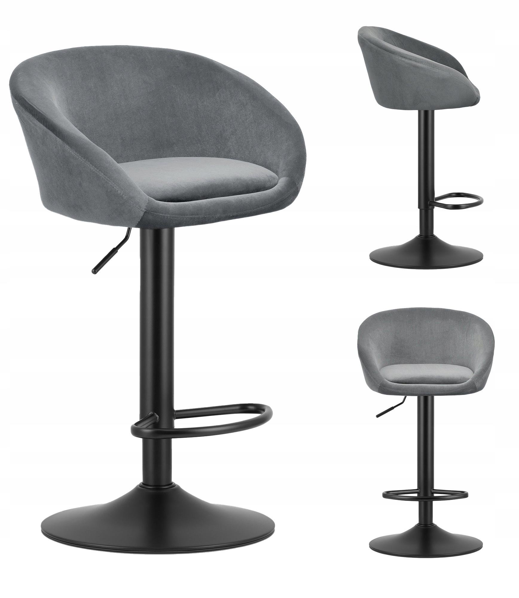 Стул барный хокер Homart Varo Серый с Черным (9898) - фото 2 Стул барный хокер Homart Varo Серый с Черным (9898) - фото 2