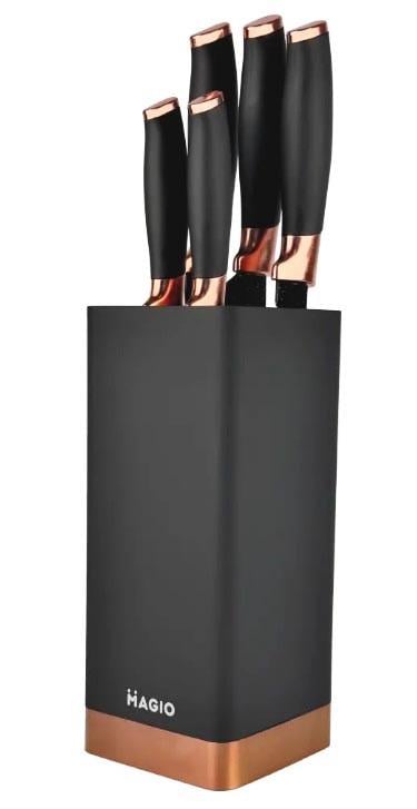 Набор ножей универсальный Magio MG-1092 5 с подставкой Черный (2099353104)