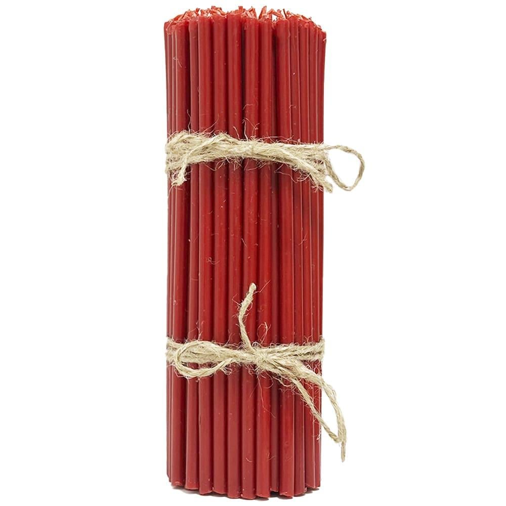 Свечи восковые 75% №40 1 кг 24 см 100 шт. Красный (040СК1)