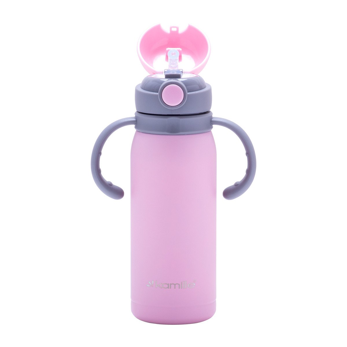 Термобутылка детская Kamille 450 мл из нержавеющей стали Розовый KM-2019BRZ