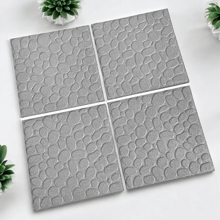 Резиновая плитка Галька 500х500х30 мм Серый (2562227315) - фото 3