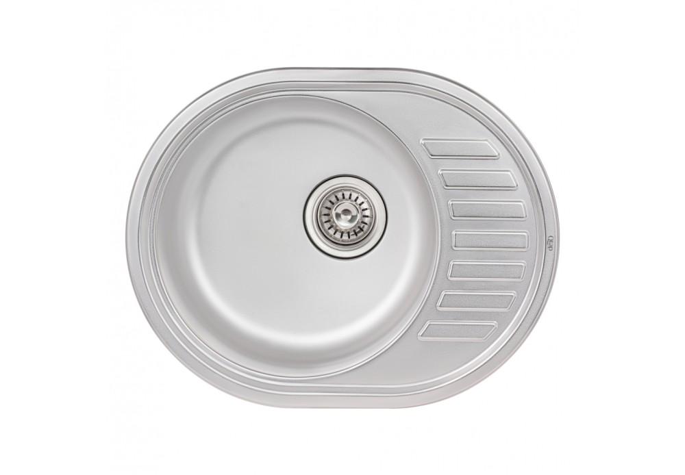 Кухонна мийка Q-tap 5745 0,8 мм Satin (QT5745SAT08)