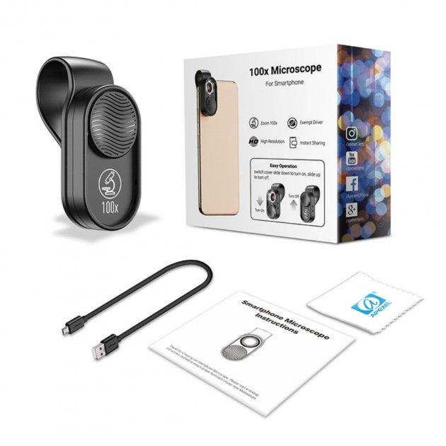 Линза-микроскоп Apexel APL-MS01 для смартфона 100x (A62228) - фото 8