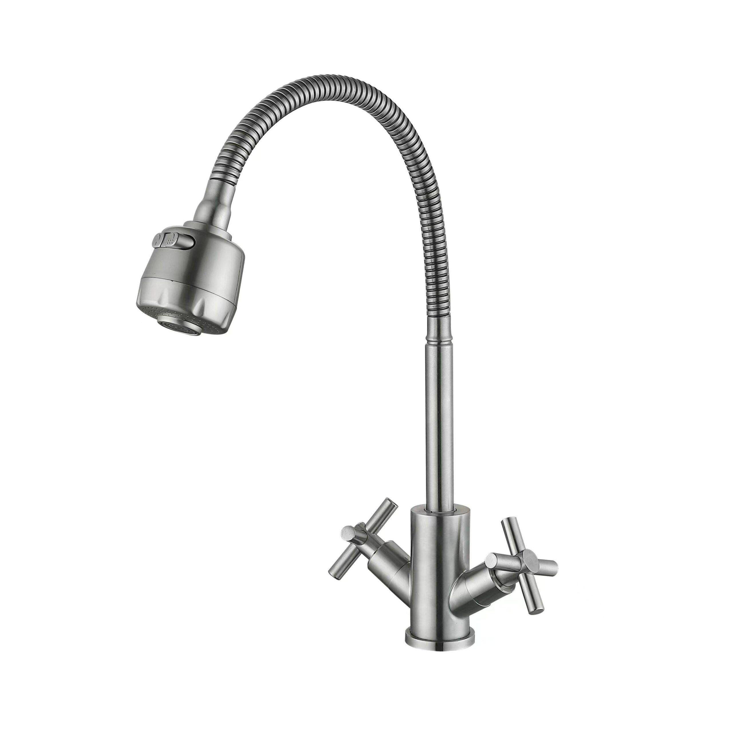 Смеситель для кухни Lidz Wind 13R-SFS U-образный керамический