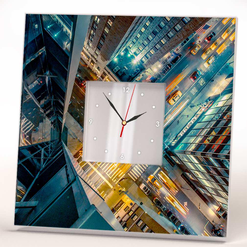 Часы настенные декоративные WonderCloud Нью Йорк 260x260 мм (C03710)