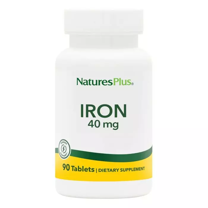 Залізо Natures Plus Iron 40 мг 90 таблеток (NTP3410)