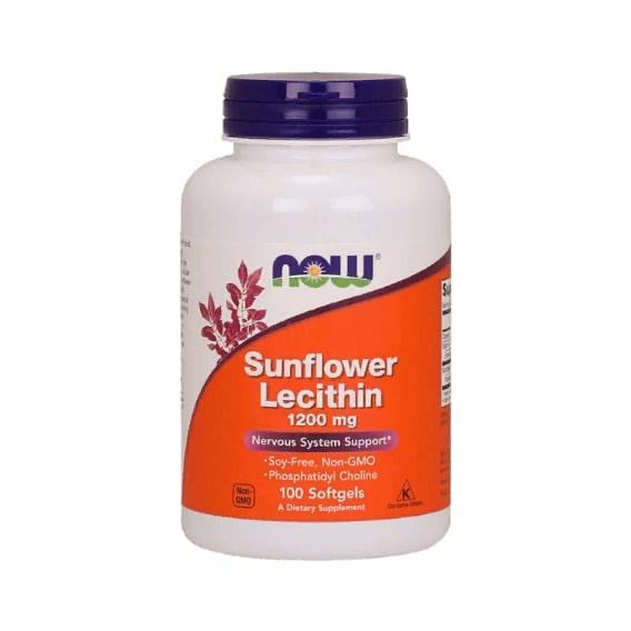 Лецитин NOW Foods Sunflower Lecithin 1200 мг 100 Softgels (NOW-02311)
