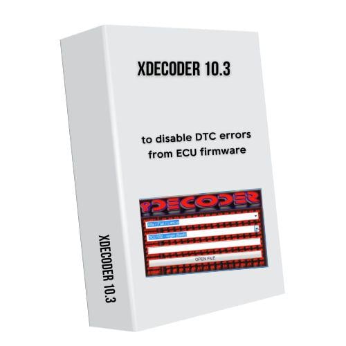 Встановлення програми xDecoder 10.3 для відключення DTC помилок із прошивок ЕБУ