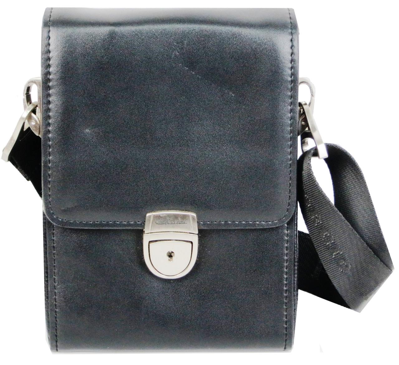Барсетка мужская из кожи Giorgio Ferretti BF0223 небольшая Черный