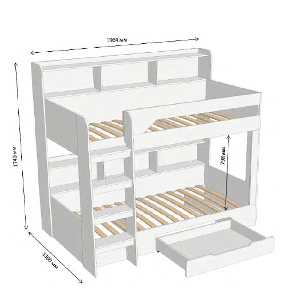 Ліжко Майнкрафт з ящиком 90х190 см Німфея альба (28223197) - фото 3 Ліжко Майнкрафт з ящиком 90х190 см Німфея альба (28223197) - фото 3